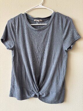 Pink Republic Blue Short Sleeve Knit Top - Size Small